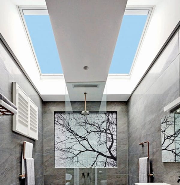 Velux VS Manual Skylight Attached in Bathroom