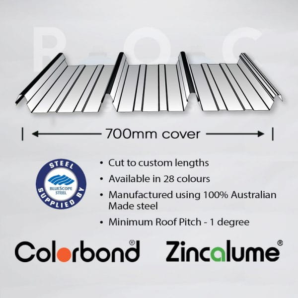Cliplock Klip-Lok 0.42 Steel Roofing