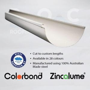 COLORBOND and ZINCALUME Half Round Gutter