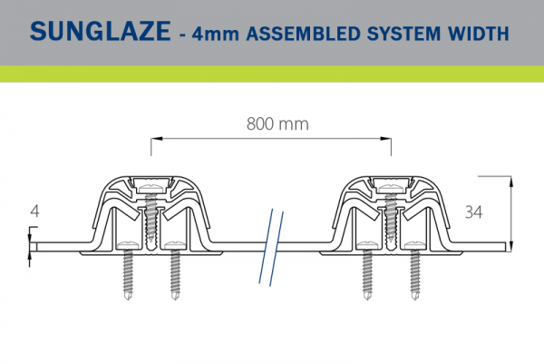 Sunglaze Polycarbonate Assembled Sytem Visualisation